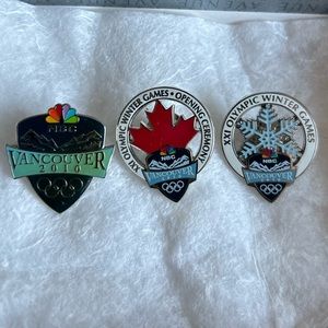 NBC Vancouver 2010 Olympics Pins - Set of 3